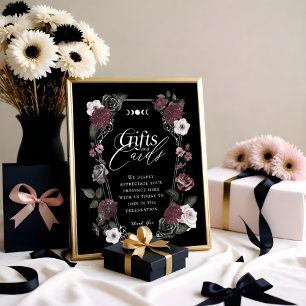 Poster Voyant Gothique Noir Aquarelle Florales Cadeaux & 