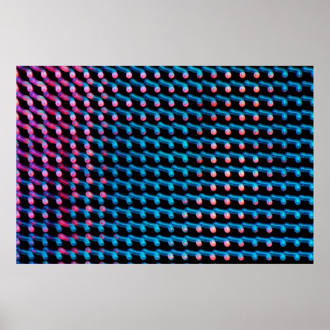 Poster Voyants lumineux sur le panneau d'affichage. Photo (Devant)