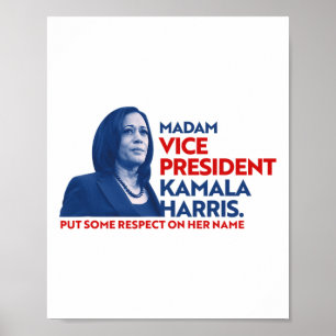 Poster Vp Kamala Harris Respect Sur Son Nom 2020 Joe Bide