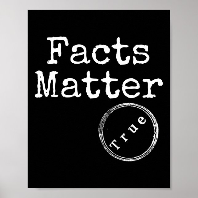 Poster Vrai faits Création de texte blanc (Devant)