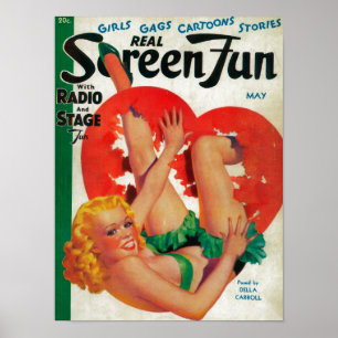 Poster Vraie couverture de magazine d'amusement d'écran