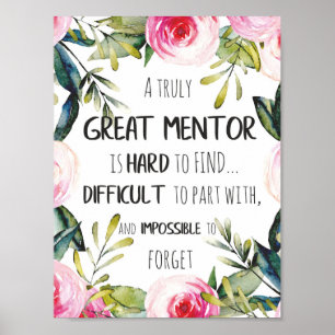 Poster Vraiment grand mentor Cadeau Mentor Appréciation C
