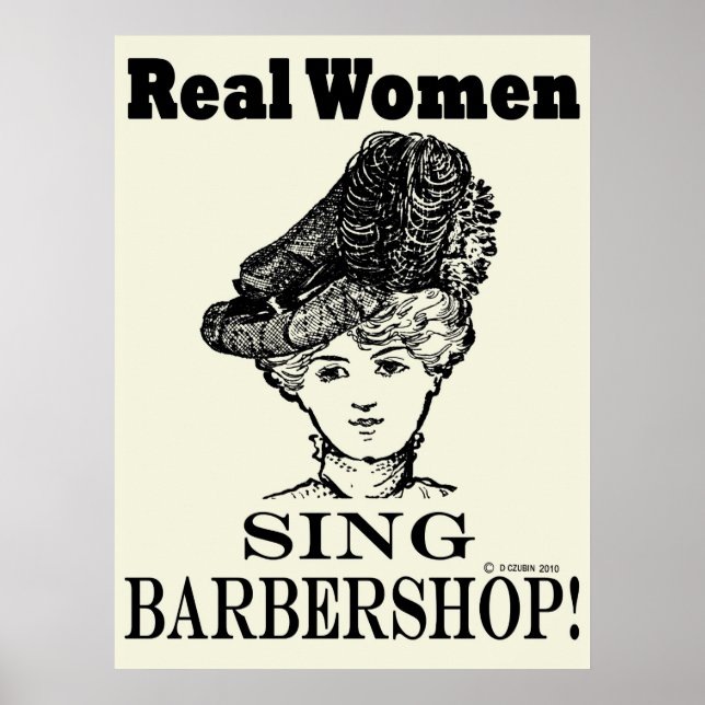 Poster Vrais femmes chante Barbershop (Devant)