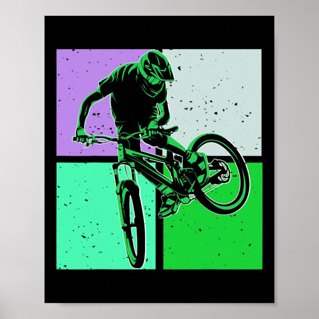 Poster VTT Ça ne devient jamais plus facile en descente M (Devant)