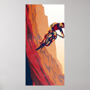 Poster VTT de style rétro Bon à la Dernière goutte