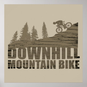 Poster VTT Downhill Vélos de Montagne