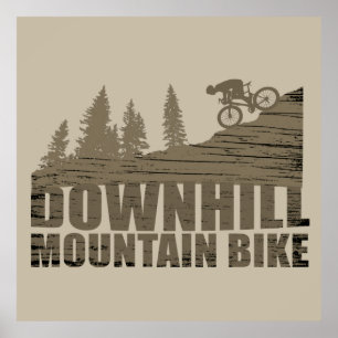 Poster VTT Downhill Vélos de Montagne