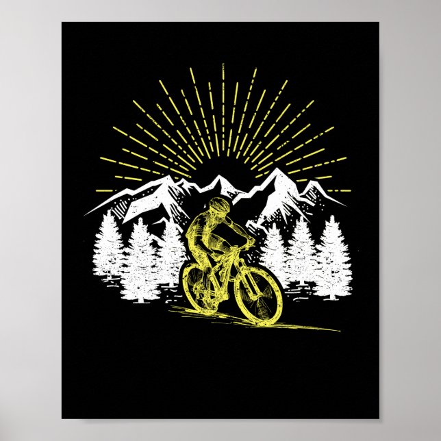 Poster VTT drôle vélo MTB (Devant)