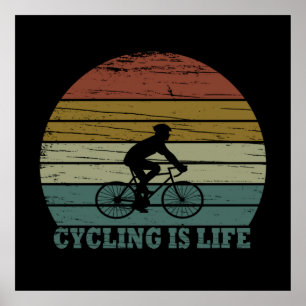 Poster Vtt Vélo Tout Terrain Drôle Cyclisme