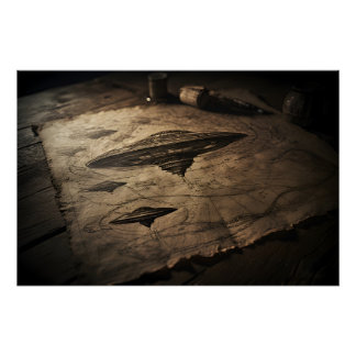 Poster Vu le secret de vol de Vinci