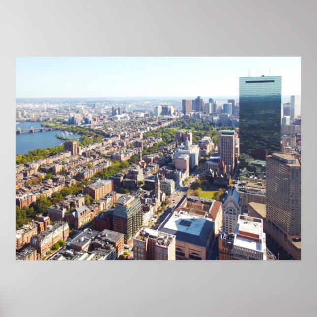 Poster Vue aérienne de Boston (Devant)