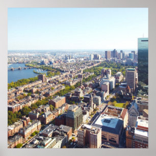 Poster Vue aérienne de Boston