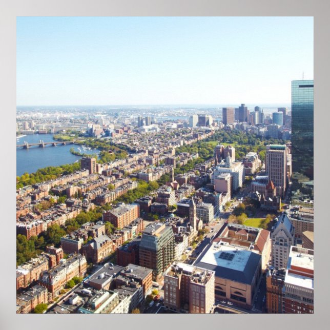 Poster Vue aérienne de Boston (Devant)