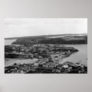 Poster Vue aérienne de Kodiak, photographie de l'Alaska