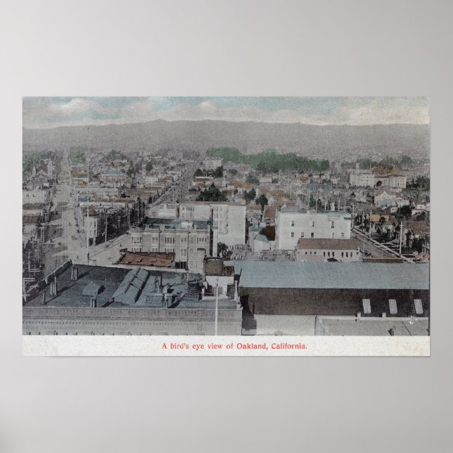 Poster Vue aérienne de la ville # 2Oakland, CA (Devant)