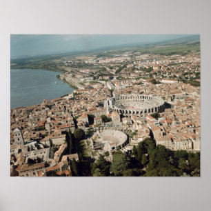 Poster Vue aérienne de la ville avec