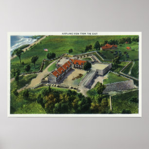 Poster Vue aérienne de l'Est sur le terrain du fort