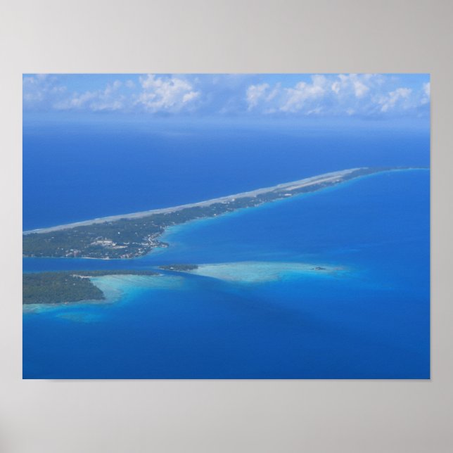 Poster Vue aérienne de Rangiroa (Devant)