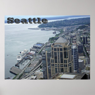 Poster Vue aérienne de seattle