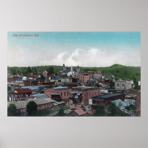 Poster Vue aérienne de ville # de 2Jackson, CA