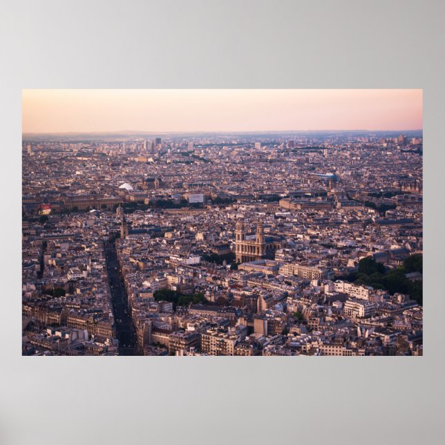 POSTER VUE AÉRIENNE DES BÂTIMENTS DE LA VILLE EN JOURNÉE (Devant)