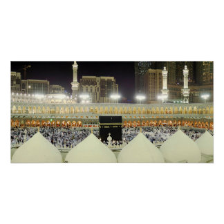 Poster Vue aérienne des pèlerins du Hajj à la Kaaba, La M