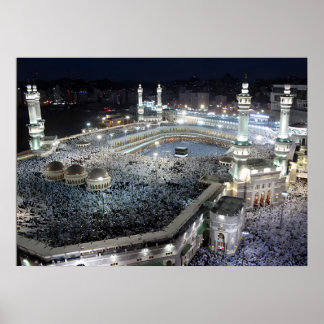 Poster Vue aérienne des pèlerins du pèlerinage à la Kaaba