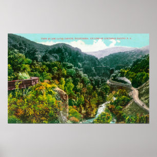 Poster Vue aérienne du canyon, Trai Pacifique du sud