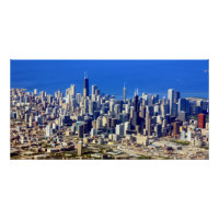 Vue aérienne du centre-ville de Chicago avec le la