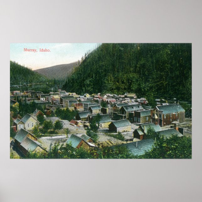 Poster Vue aérienne du CityMurray, ID (Devant)