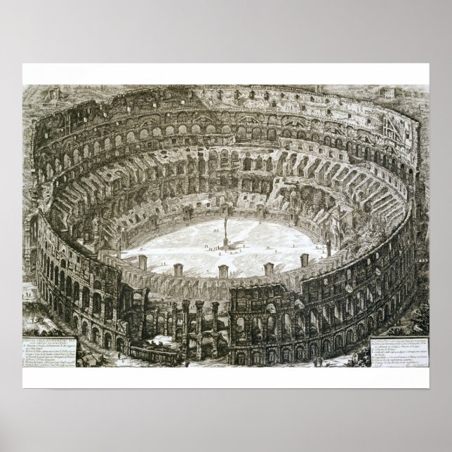 Poster Vue aérienne du Colisée à Rome de 'Vues o (Devant)