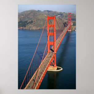 Poster Vue aérienne du Golden Gate Bridge dans la