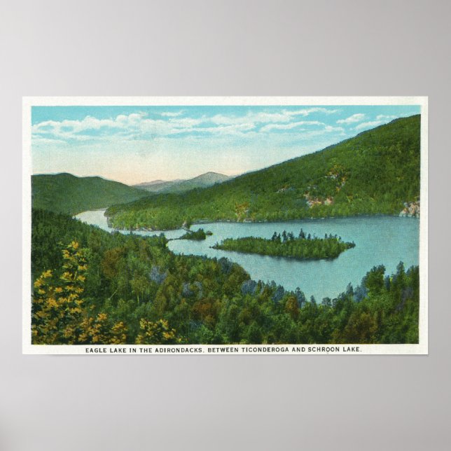 Poster Vue aérienne du lac (Devant)