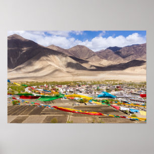 Poster Vue aérienne du monastère de Samye - Tibet, Asie
