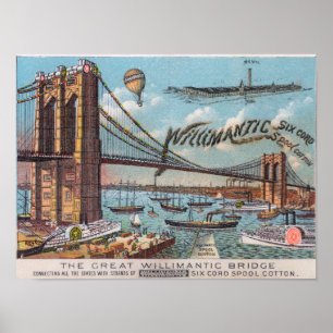 Poster Vue aérienne du pont de Willimantic