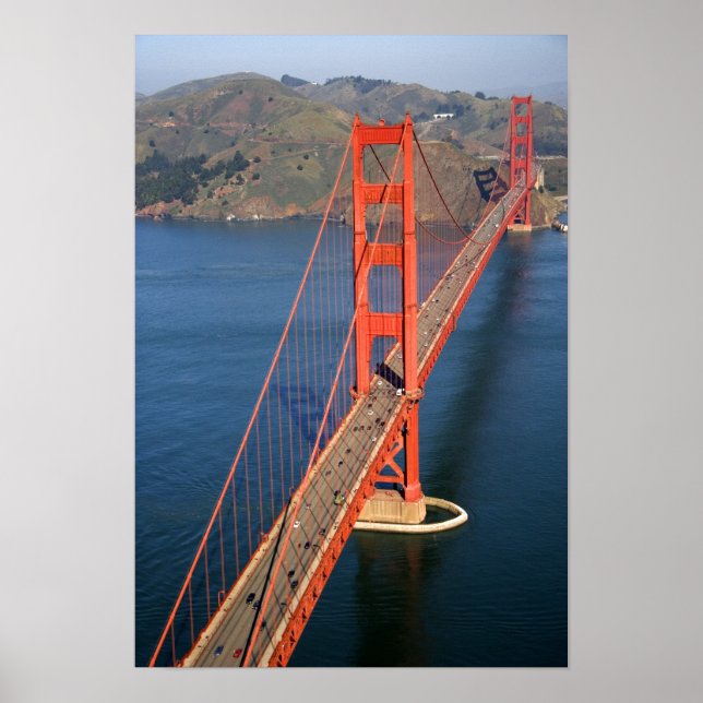 Poster Vue aérienne du pont du Golden Gate (Devant)
