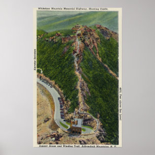 Poster Vue aérienne du sentier Winial, Château, Sommet