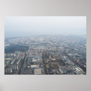 Poster Vue aérienne sur Burgas City, Bulgarie