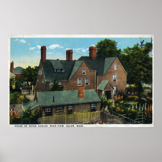 Poster Vue arrière de la maison de sept pignons (Devant)
