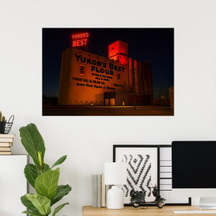 Poster Vue artistique de Yukon' Best Flour Neon Night 