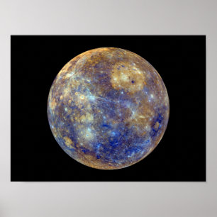 Poster Vue colorée de Mercure