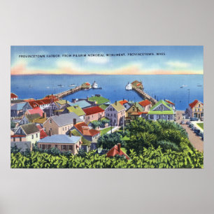 Poster Vue commémorative du pèlerin du port