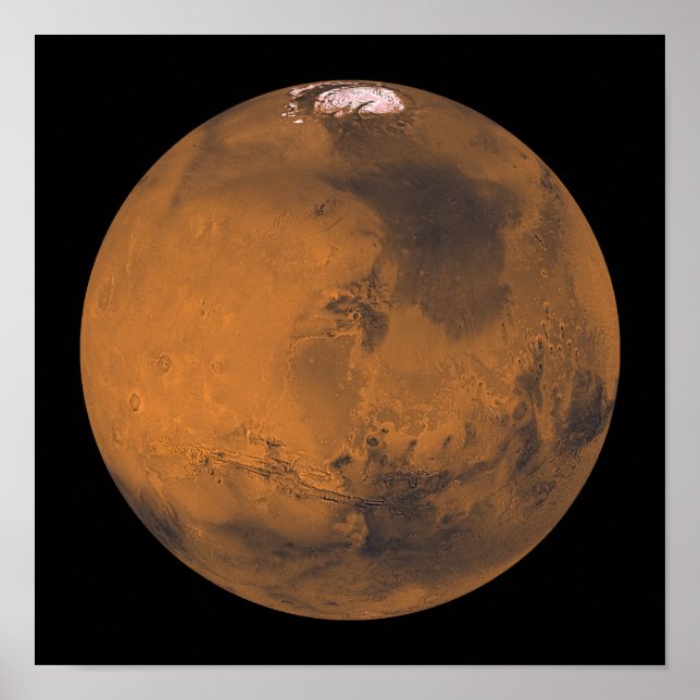 Poster Vue couleur globale de Mars (Devant)