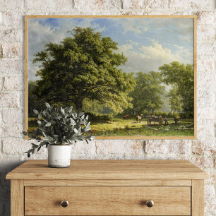 Poster Vue dans la forêt Bentheim par George Andries Roth