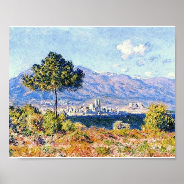 Poster Vue d'Antibes depuis le Plateau Notre-Dame (Devant)
