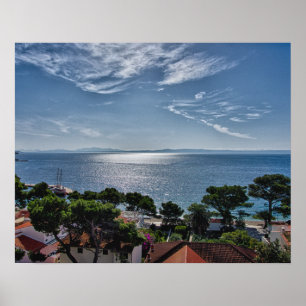 Poster Vue de Brela, Croatie