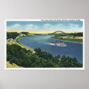 Poster Vue de canal de Cape Cod de pont de Sagamore