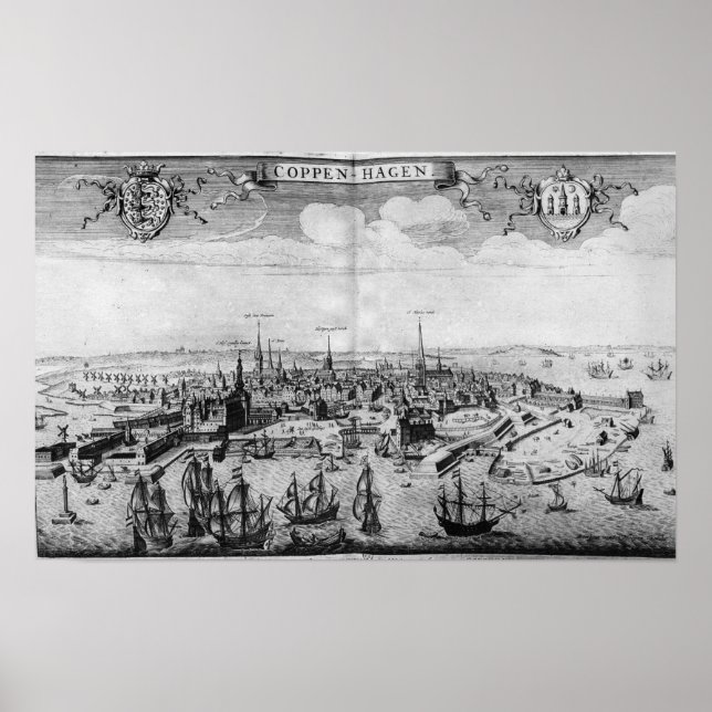 Poster Vue de Copenhague (Devant)