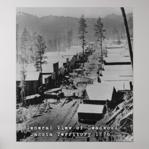 Poster Vue de Deadwood SD en 1876