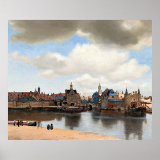 Poster Vue de Delft par Johannes Vermeer